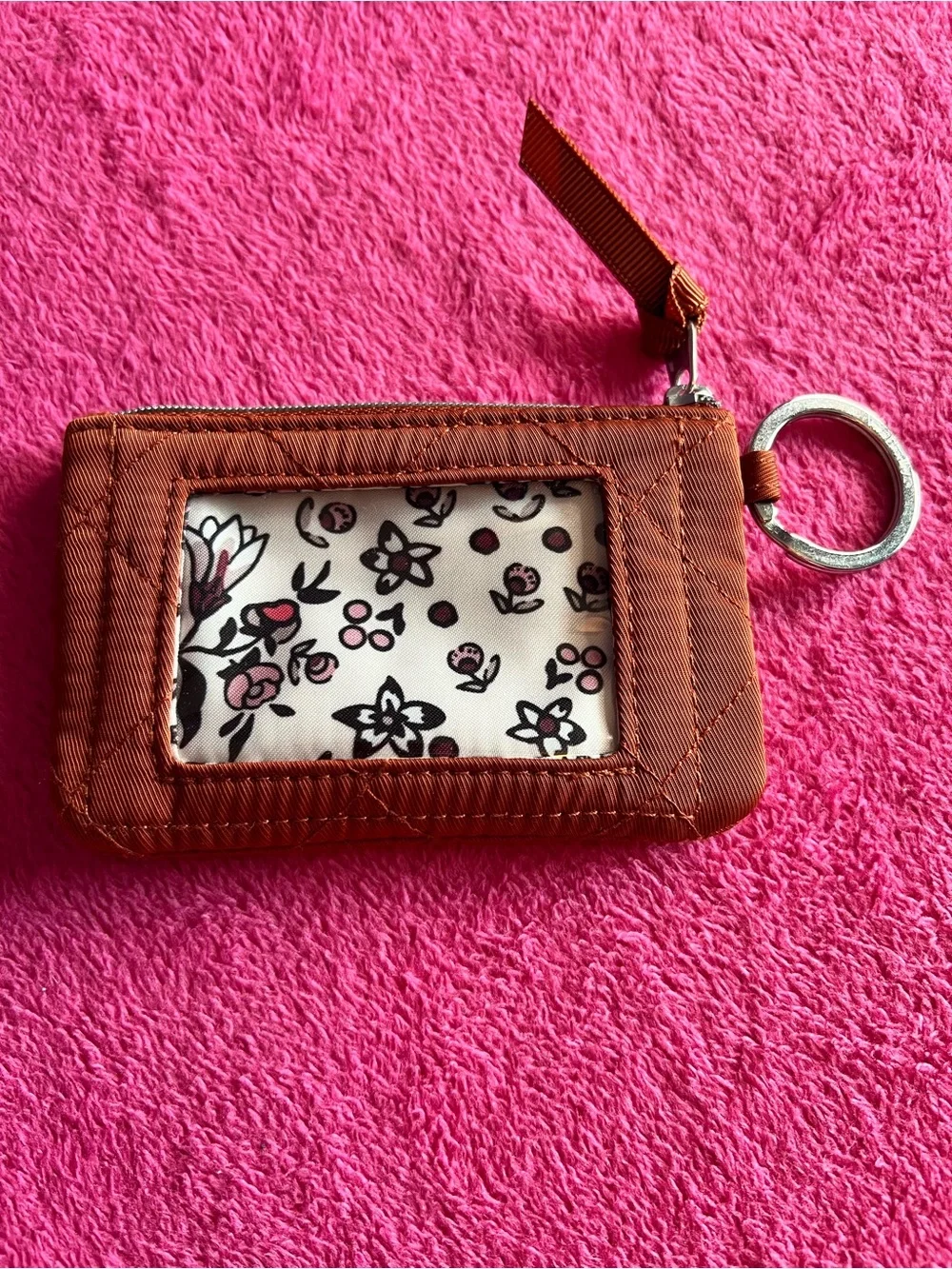Toasted Terracotta Zip ID Vera Bradley - Picture 2 of 3